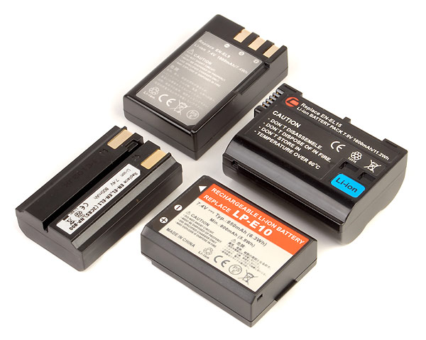 BATTERIE RICARICABILI per DIGITALI reflex e compatte
