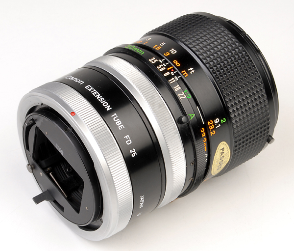 CANON FD-SSC MACRO 50mm f.3.5 + tubo FD25 (in vendita)