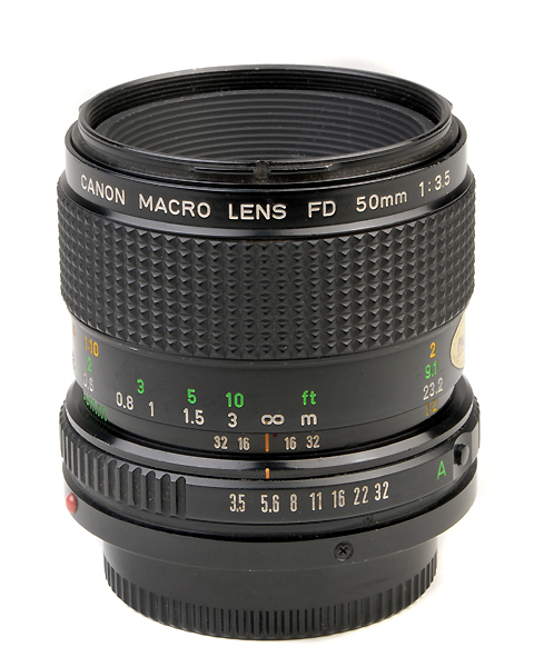 CANON FD 50mm f.3.5 MACRO -1979   (in vendita)