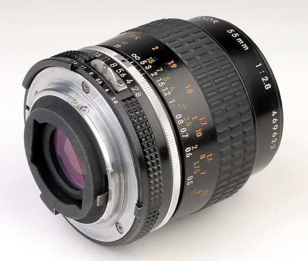 NIKKOR MICRO 55mm f.2.8 AI-S- 1980(NIK44ep)  (in vendita) 