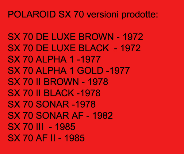 POLAROID Land Camera SX 70 De Luxe 1972