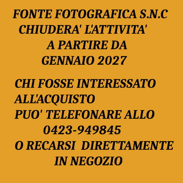 FONTE FOTOGRAFICA S.N.C vendita attivita'